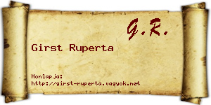Girst Ruperta névjegykártya